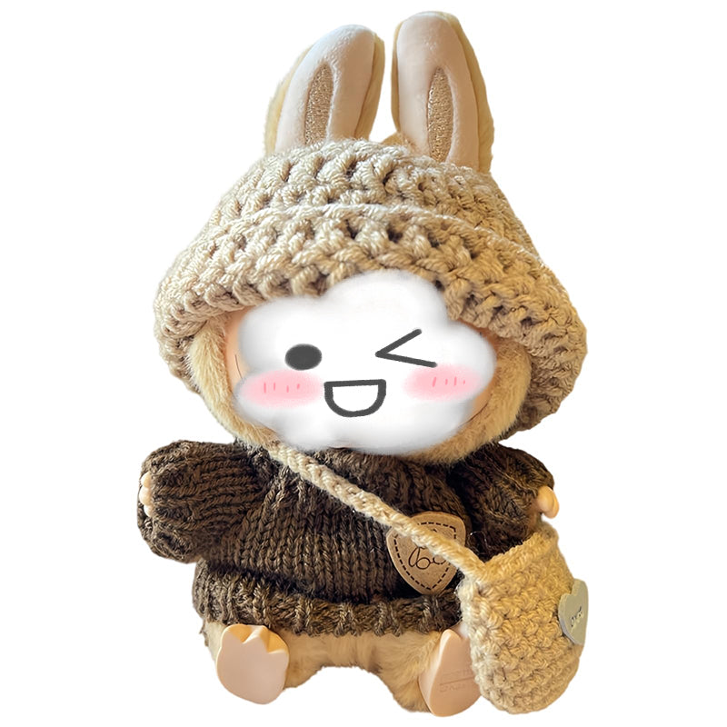 Cute Hat, Sweater, and Bag 3-Piece Set for Labubu Doll