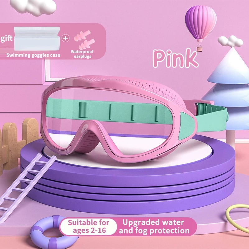 HD children's large frame waterproof and anti-fog swimming goggles