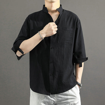 Men's Cotton and Linen Shirt