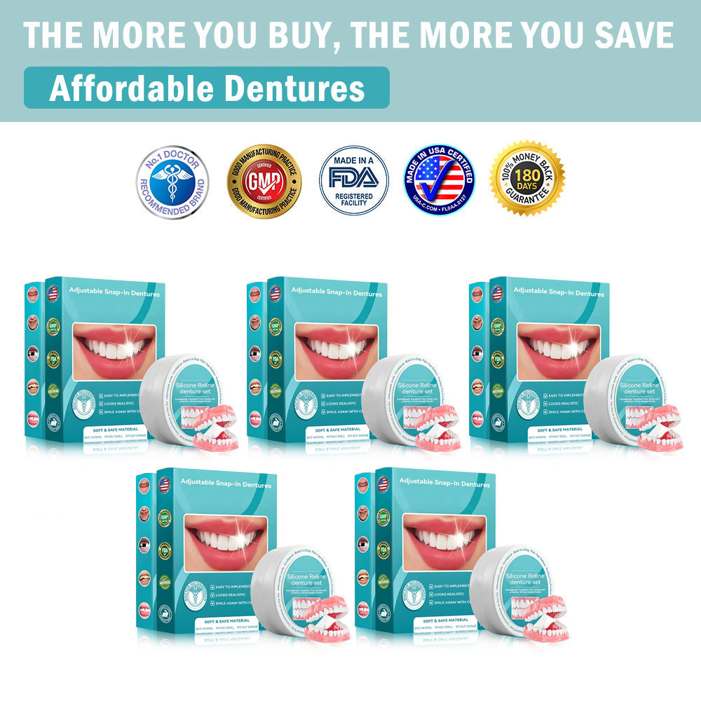 KLENIMORE™ 🦷  Silicone Reline Denture Set (⏰Limited Time 80% Off - Last 30 Minutes ⏰)