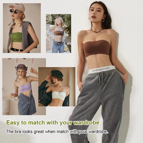 Women's seamless non-slip strapless bra