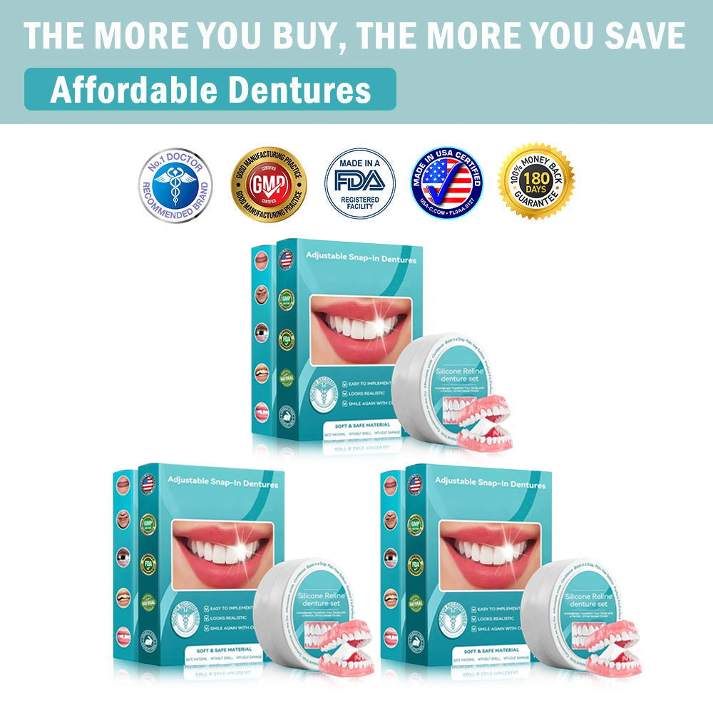 KLENIMORE™ 🦷  Silicone Reline Denture Set (⏰Limited Time 80% Off - Last 30 Minutes ⏰)