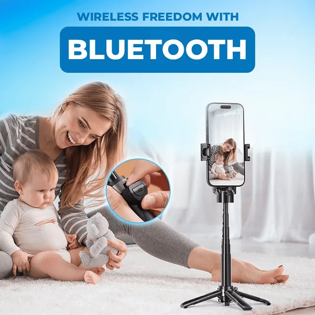 4-in-1 Multifunctional 360 Rotation  Selfie Stick with  Wireless Detachable Remote Control