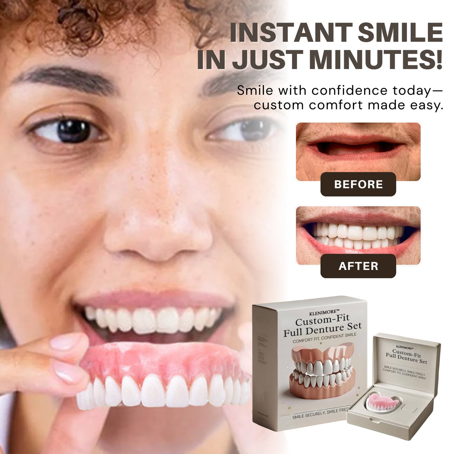 KLENIMORE™ 🦷Advanced Customized Full Denture Set🦷 (🔥10,000+ Sold In Last 30 Day)