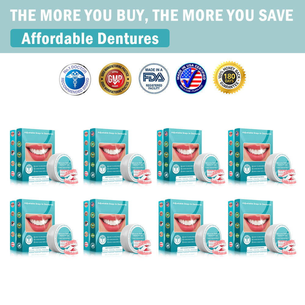 KLENIMORE™ 🦷  Silicone Reline Denture Set (⏰Limited Time 80% Off - Last 30 Minutes ⏰)