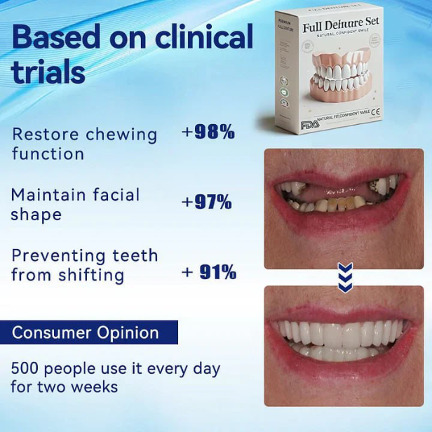 KLENIMORE™ 🦷Advanced Customized Full Denture Set🦷 (🔥10,000+ Sold In Last 30 Day)