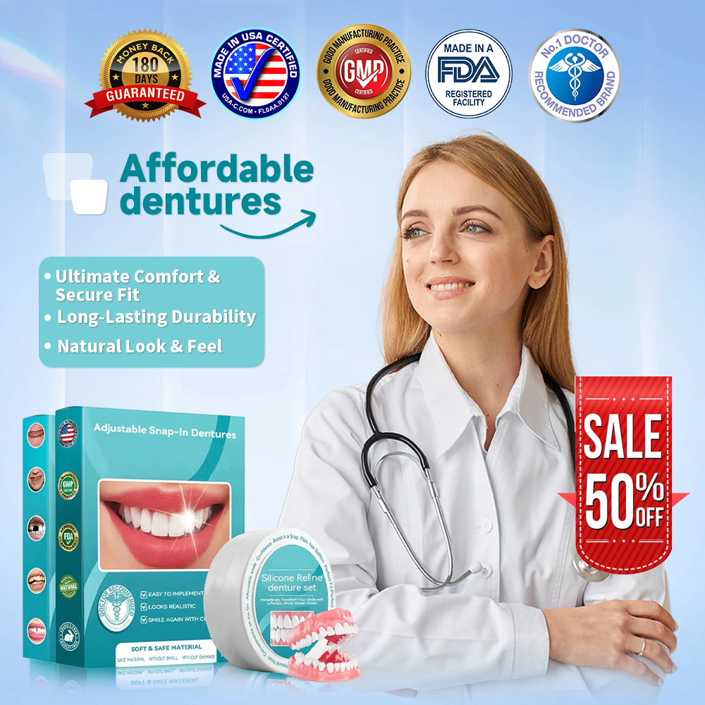 KLENIMORE™ 🦷  Silicone Reline Denture Set (⏰Limited Time 80% Off - Last 30 Minutes ⏰)