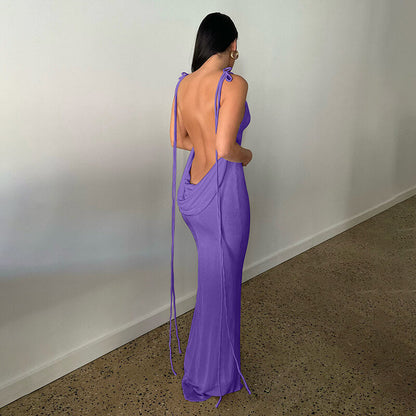 Backless Maxi Dress Buy 2 Automatic 10% Off & Free Shipping