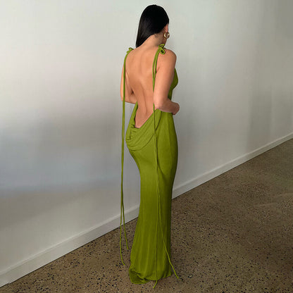 Backless Maxi Dress Buy 2 Automatic 10% Off & Free Shipping
