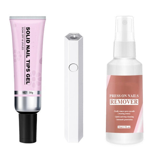 Magic Solid Nail Glue Kit 3-In-1 Nail Art Kits