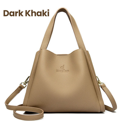 Best Gift for Her - Fashionable Classic Multi-Functional Soft Embossed Leather Bag