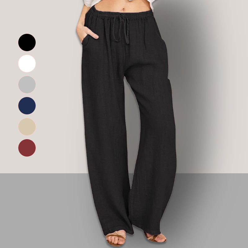 🔥Women's Summer Linen Cotton Wide Leg Pants