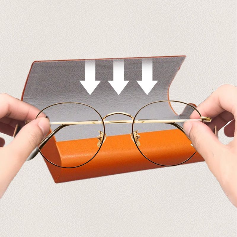 Minimalist Hard Leather Glasses Case