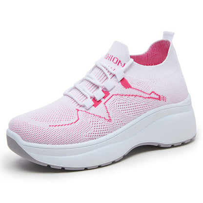 Women's Lace-Up Knit Sneakers