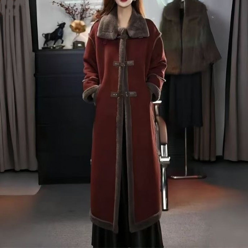 Winter Specials Stylish Plush Lined Overcoat for Women