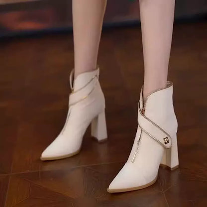 Women's Fashion Zipper Ankle Boots
