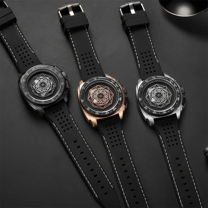 Men’s  Luminous Silicone Quartz Watch