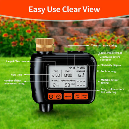Large LCD Display Water Timer for Garden House（50% OFF）