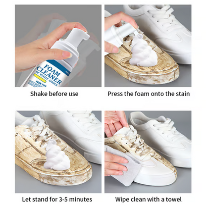 Universal Portable No-Rinse Foam Cleaner for Shoes