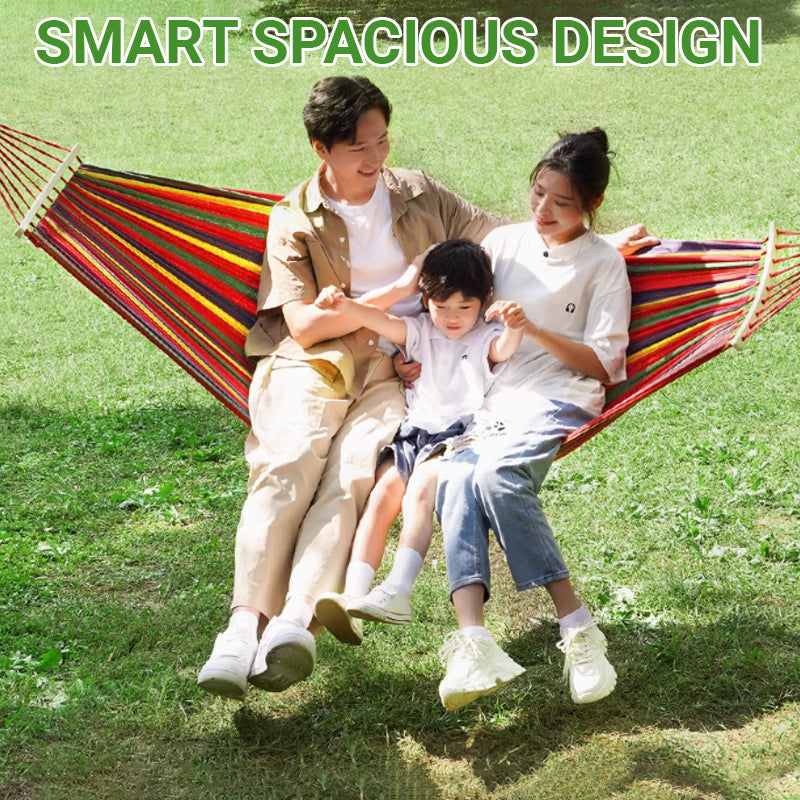 Reinforced & Multi-Person Striped Hammock