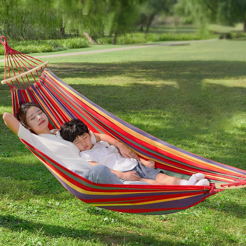 Reinforced & Multi-Person Striped Hammock